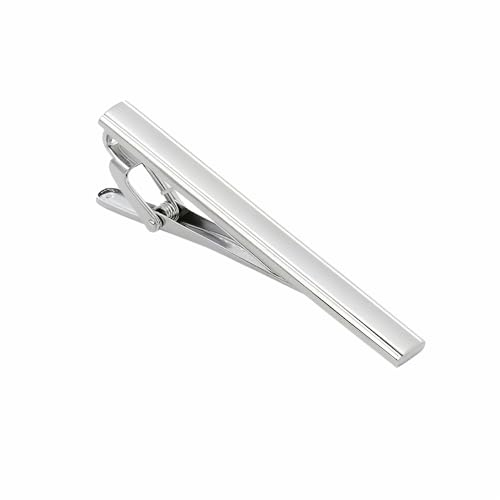 Men's Tie Clip Stainless Steel Metal Simple Necktie Tie Bar Clasp Clip Clamp Pins Sliver Color For Men Business&Party Wedding Best Gift
