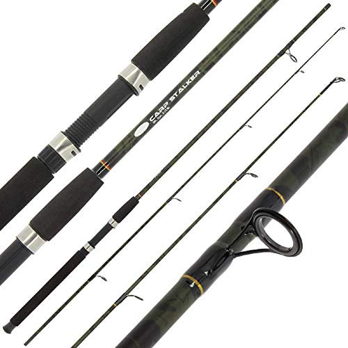 G8DS® Karpfen Stalker Rute 2,40m 2lb 2-teilig Camo-Optik Fiberglas Pirsch Angelei Schwimmbrot Oberfläche leicht handlich flexibel