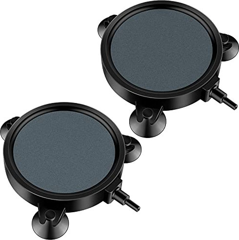 Uniclife 10cm Air Stone Disc Bubbler for Aquarium Fish Tank Air Pump – 2 Pack