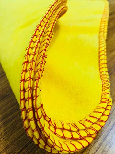 Luxury Large Professional Yellow Duster 100% Cotton Ideal Use For Cleaning Purpose Size: 35X45CM (14X18) (Pack Of 36)