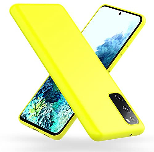 NALIA Neon Case kompatibel mit Samsung Galaxy S20 FE Hülle, Ultra-Slim Silikon Handyhülle Soft Phone Cover Stoßfest Dünn, Weiche Gummi Schutzhülle Handy-Tasche Bumper Etui Schale Skin (Gelb)
