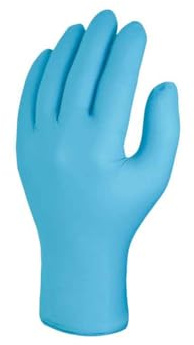 Skytec TX424 Blue (Box of 100) Disposable Nitrile Gloves - Multipurpose Latex Free Examination Gloves with High Grip (Large)