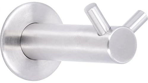 SIRO Kleiderhaken Pocking, Modern, Design, Edelstahl fein geschliffen, 35 mm x 64 mm x 35 mm, 2283-64N1