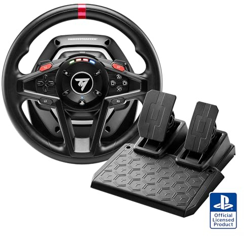 Thrustmaster T128 Racing Wheel & Pedal Set for PS5, PS4 and PC – Force Feedback Gaming Steering Wheel for Driving Simulator