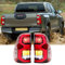 Dreamseek Rücklichter Baugruppe 4 Funktionen Rückleuchten Montage kompatibel mit Toyota Hilux Revo 2015–2022 hintere Bremsleuchte Rückfahrlicht Rücklicht mit Blinker (rote Linse)