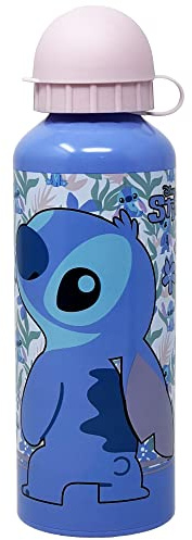 CARTOON Gourde en aluminium pour enfant, Stitch Disney, sans BPA, bouteille avec tétine, bec verseur, capacité 500 ml