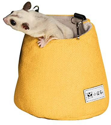 Squirrel Hammock, Heating Basket for Guinea | Sugar Glider Bag Hanging Bed, Removable Nest Mat for Small Animals for Hamster, Syrian Hamster Bag Swing Bed Hanging