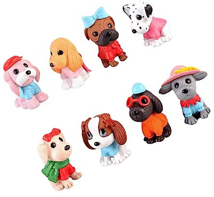 Veemoon 8st Dekorative Ornamente Harz-mini-aniaml Kuchenornament Mini-tierfiguren Kuchendekoration Hunde Mikrolandschaft Tierfigur Spielset Zubehör Tiere Statue Katzenpuppe Karikatur
