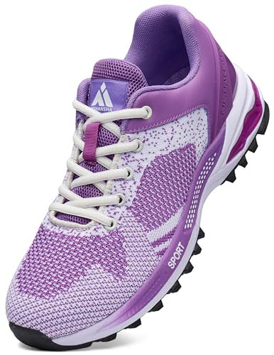 Mishansha Sneaker Herren Straßenlaufschuhe Damen Traillaufschuhe Atmungsaktiv Sportschuhe Leicht Turnschuhe Rosa 38