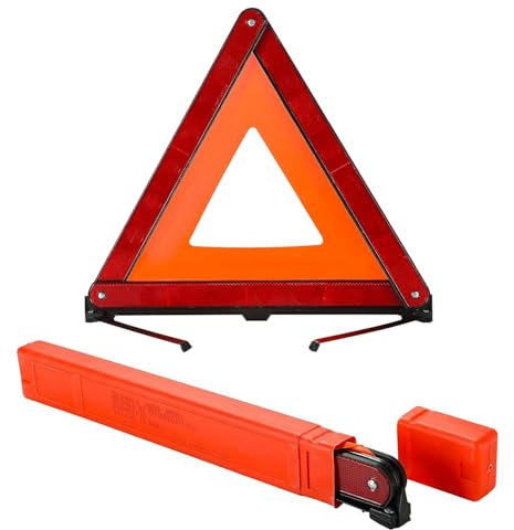 weiclianhp Faltbares Warndreieck KFZ für Auto mit Aufbewahrungsbox – Ideal für Pannenhilfe und Unfallvorsorge, Maximale Sicherheit im Straßenverkehr, Kompaktes Auto Zubehör