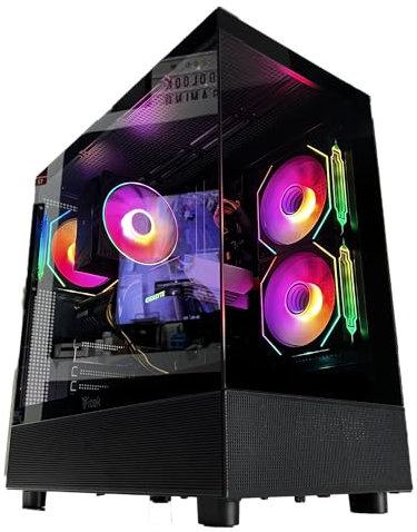 Golook PC Gaming, R5 4500, GeForce RTX 3060 12GB GDDR6, 16GB RAM, 1TB NVME M.2 Gen4, WiFi, Ethernet, Computer Fisso 2025