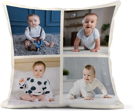 Print Maniacs Customised Christmas Picture Gifts for Dad, Customised Cushion with Picture, Customised Pillow Adults, Custom Picture Pillow, Customised Birthday Gifts for Dad
