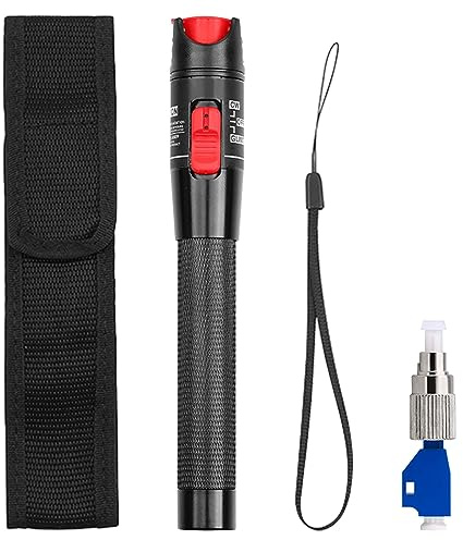 Fiber Visual Fault Locator 50KM, 50mW Fibre Optic Cable Tester Meter, 2.5mm Universal Interface Adapt FC/ST/SC, Red Light Fibre Light Source Testers for Fiber Network Cable Test