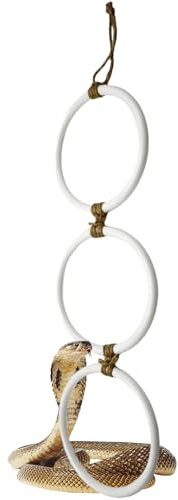Accessoires pour Terrarium de Serpent des Blés - Équipements pour Serpent des Blés - Chaîne À Cerceaux Balançoire 3 Anneaux Décorations Et Jeux Ludiques Destinés Au Terrarium D'Intérieur Amphibiens Et
