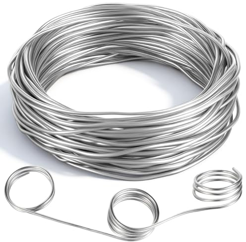 66 Feet Aluminum Craft Wire, Bendable Wire for Jewelry Making, Metal Wires, Craft Wires for Sculpting, DIY Crafts, Jewelry Making, Floral Wreath Crafts (20mx1.5mm, Silver)