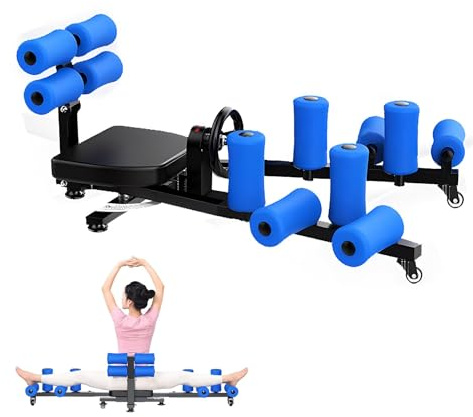 Professionell bensträckare i rostfritt stål | 8-positioners justerbar delmaskin för hamstring flexibilitet | träningsverktyg för balett, yoga, dans, kampsport, MMA och gymnastik