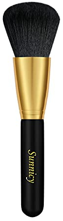 Kabuki Large Bronzer Brush Fondation Poudre Libre Maquillage Pinceau Pour Mélanger Le Blush Maquillage (Noir-or)