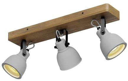 Lindby Ceiling Light Mitis dimmable (Industrial Design) in Brown for e.g. Living Room & Dining (3 Light Sources, GU10) from floodlight Spotlight