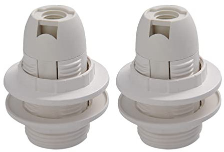 YUNYANZE 2 Pcs Electric Light Lamp Holder E14 Bulb Light Lamp Holder Socket Pendant Socket Lampshade Ring for Most Light Bulbs