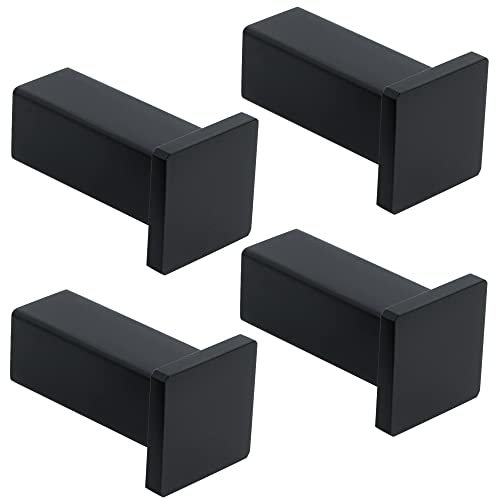 SAYAYO Garderobenhaken Schwarz, Kleiderhaken Wand Haken zum Schrauben Handtuchhaken Edelstahl Wandhaken Garderobe, 4 Stück Kleiderhaken Schwarz für Badezimmer, Küche, Schlafzimmer, EGOY001F-B-4P