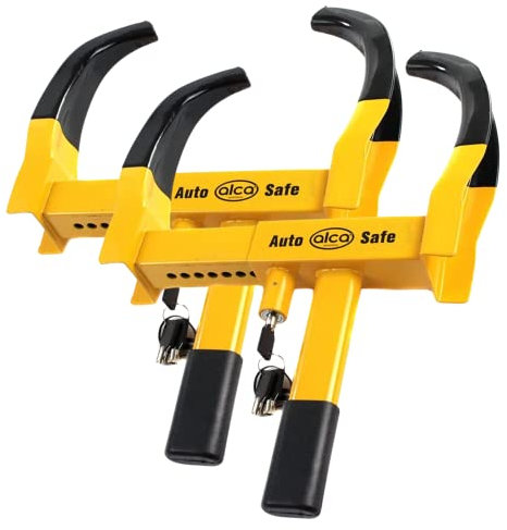 alca AutoSafe Campervan Trailer Wheel Tyre Clamp Extendable Heavy Duty Anti Theft Protection Set of 2 x306000