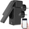 Luminea Home Control WLAN-Steckdose App: 2er-Set smarte WLAN-Outdoor-Steckdose, Energiekostenmesser, 16A, IP44 (Zeitschaltuhr mit Strommessung, mit Steuerung, Weihnachtsbaumbeleuchtung kabellos)