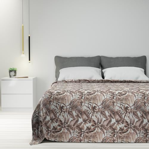 Byour3 - Bomullstäcke Blandat Dubbelsäng Enkelsäng Och Halv Mönster Vår- Sommar Hemtextil Heltäckande Multipurpose Sofföverdrag GrandFoulard Filt (Tropisk Tobak, Enkel)