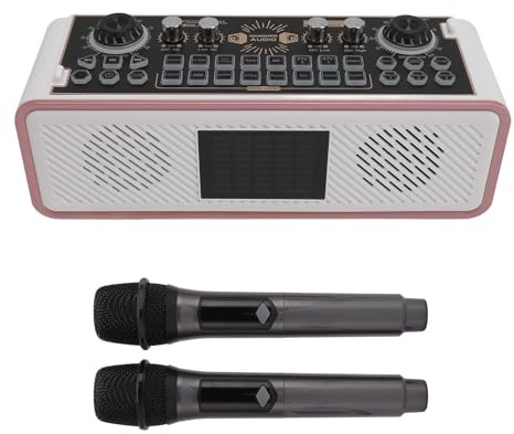 Annadue Ensemble D'équipement de Podcast, Table de Mixage Audio en Direct avec Carte de Mixage Sonore, Microphone Podcast à Condensateur, Chargement de Type C, Mixeurs DJ, Kit de