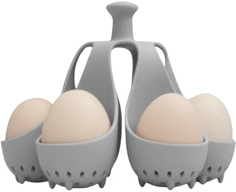 Zuasdvnk Cuiseur à œufs en silicone | Pocheuses à œufs | Support de rangement d'œufs de cuisine, cuiseur à œufs durs, coquetiers en silicone, gadget d'ébullition pour œufs durs