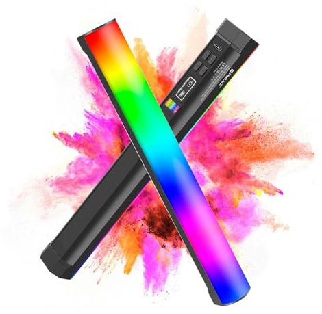 Magnetic LED Light Bar Photography with 1/4 Screw Hole, PULUZ 360° Full Color Lighting Stick with 2000mAh Rechargeable Battery & 2500-9000K for Camera, Studio Photography, TikTok, YouTube, Vlog
