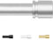 HOTOZON Vorhangstange Silber 80-148 cm, Gardinenstange 25 mm Durchmesser, Gardinenstange Ausziehbar mit Einfaches Endstücke mit Halterungen, Gardinenstangen für Schlafzimmer, Wohnzimmer oder Küche