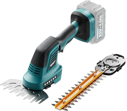 TECKZOON Tagliasiepi Elettrico Senza Fili Compatibile con Batteria Makita 18V, Tagliasiepi Elettrico 2 in 1, Tagliasiepi Portatile Senza Fili per Giardino, Cortile e Prato