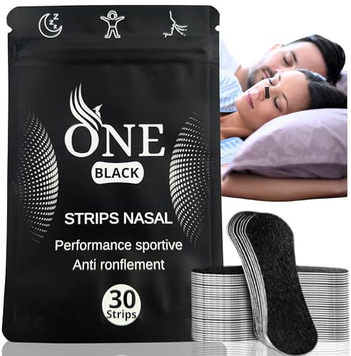 30 Bandelettes Nasales Sport & Sommeil | Système anti-ronflement efficace puissant | Ecarteur Nasal | Dilatateur Nasal | Strips/Dispositifs anti-ronflement | Bande Nasale Nez Performance & Endurance