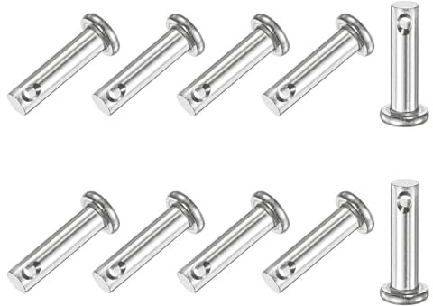 M METERXITY 10 Stück Einloch Klauenstifte, M5 x 20mm 304 Edelstahl Flachkopf Klauenstifte für mechanische Verbindungen/Fixteile/Schiffsausrüstung, Verbindungsstift Scharnier wiederverwendbar