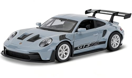 BGHSCA 1/36 Porsche 911 GT3 RS Car Models, Collectible Diecast Pull Back Vehicles Toy Car, Birthday Gifts for Boys Girls (Gray)
