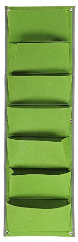 Sac de Plante Vertical en Feutre Jardinière Murale pour Paysage Jardinage Accessoires Vert
