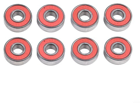 608 Bearings ABEC11 High Speed Roller Skate Wheel Bearings Skateboard Scooter Accessories Steel 8Mm Inner Diameter(Red)