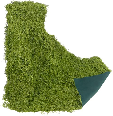 FAICOIA Camino de mesa de musgo, rollos de musgo falso para decoración, 16 x 118 pulgadas, musgo artificial para plantas de interior, césped sintético verde para macetas, manualidades, centros de mesa