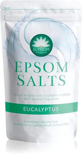 1kg Spa Epsom Salts with Eucalyptus | Relaxing Bath Soak for Muscle Relief, Stress Reduction & Skin Detox | Infused with Refreshing Eucalyptus Essential Oil