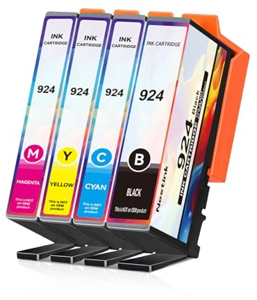 Nestink 【Neuer Chip 924e 924XL Tintenpatronen, 924 -XL 924 XL Multipack Kompatibel mit HP Officejet pro 8120 8123 8130 8133 8120e 8122e 8124e 8125e 8130e 8132e 8134e 8135e 8138e 8139e (4er-Pack)