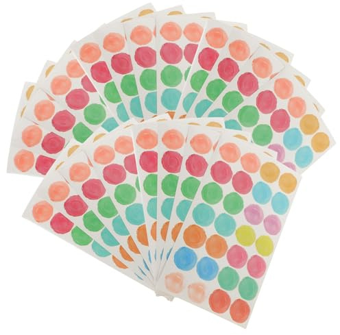JEWEDECO Adesivi di Rinforzo per Fori in Carta, Etichette di Rinforzo per Raccoglitori, Set da 20 Pezzi Decorativi per Ufficio, Agenda e Libri, Adesivi Resistenti per Pagine Perforate