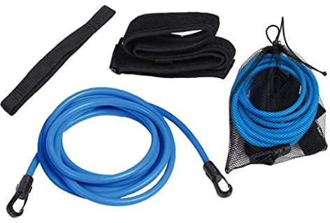 Bandas de Resistencia con Cuerdas elásticas de 4m, cinturón de Entrenamiento de natación para Principiantes, cinturón de natación, Entrenamiento de
