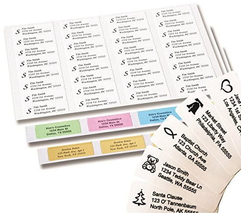 Return Address Labels - 500 Personalized Labels on Sheets (White)