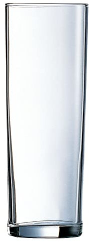 Arcoroc Islande Tubo Hiball Tumbler 7.75oz / 220ml - Set of 6 - Tall Slim Highball Glass, Great for Collins and Long Drinks