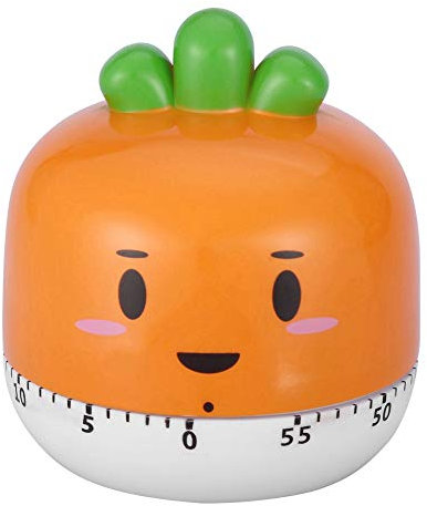 Timer Da Cucina, Simpatici Contatori A Forma Verdura Modellata Meccanico 60 Minuti Decorazioni Casa Prodotti Cottura Giochi Sportivi (Arancione)