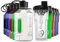 Alpha Designs | Sports Water Bottle (1.6L) & Protein Shaker Bottle (750ml) 2 Pack Bundle | Clear