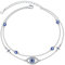 Flyow Fußkettchen für Frauen 925 Sterling Silber Blau Evil Eye Verstellbare mehrschichtige Fußkettchen für Frauen