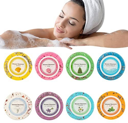 8 bombe da bagno biologiche con oli essenziali naturali per dimagrire, compresse doccia dimagranti, bombe da bagno fatte a mano, regali di relax per compleanno,