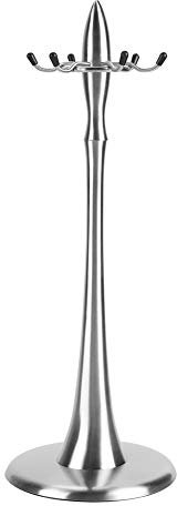 Wisecoco Porta Mestoli da Cucina, Porta Utensili da Cucina in Acciaio Inox con 6 Ganci, Utensili da Cucina Moderno Spatola Cucchiaio Cucchiaio Girevole Portaoggetti