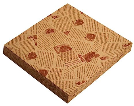VINTORKY 100 Hojas Papel Antigrasa para Envoltura de Alimentos de Alimenticio de Periódico para Sándwiches Hamburguesas y Fritos